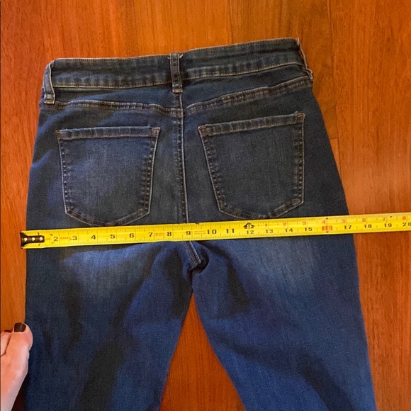 girl-ish Blue Flare Wide Leg Jeans with Subtle Fading - Picture 9 of 9